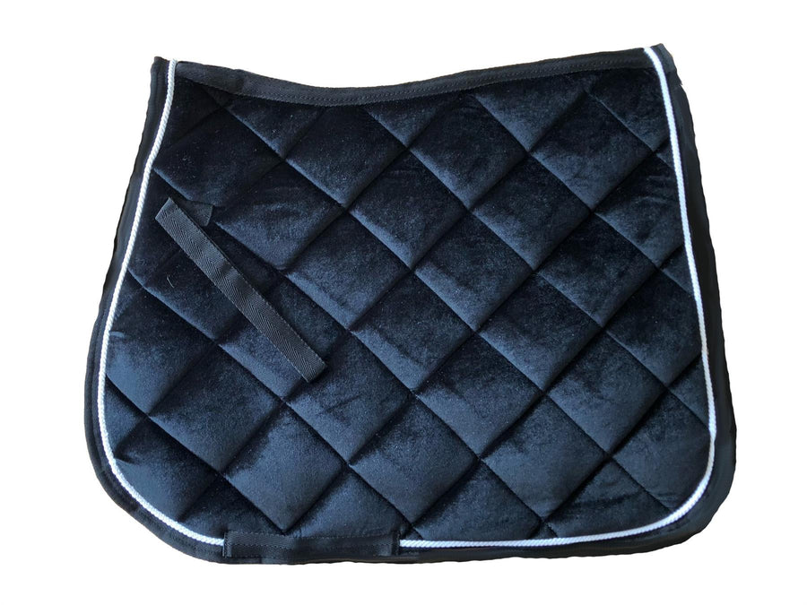 White Horse Equestrian Soft Touch Saddle Pad  Black