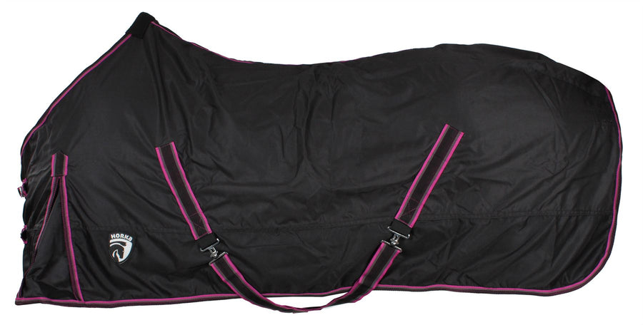Horka Blanket Cotton Summer Rugs Black/Pink