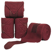 HKM Polar Fleece Bandages Dark Red
