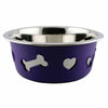 NON-SLIP STAINLESS STEEL SILICONE Bowl Dog Pet Purple