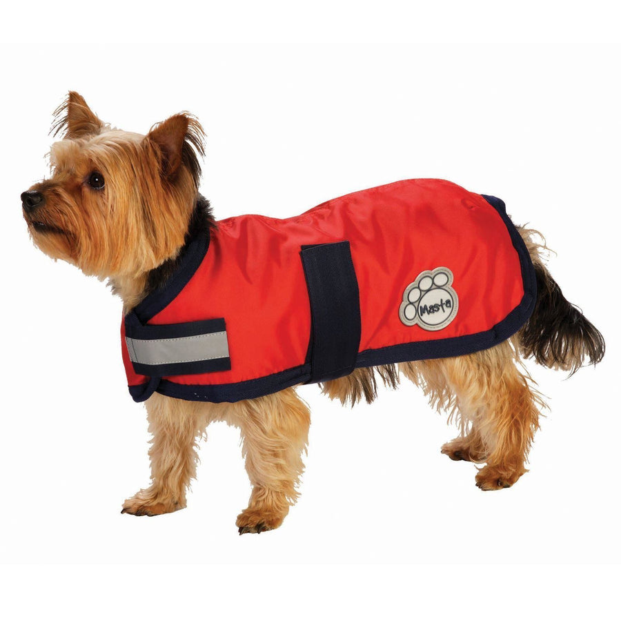 DOG11 Masta Waterproof Nylon Dog Coat Red