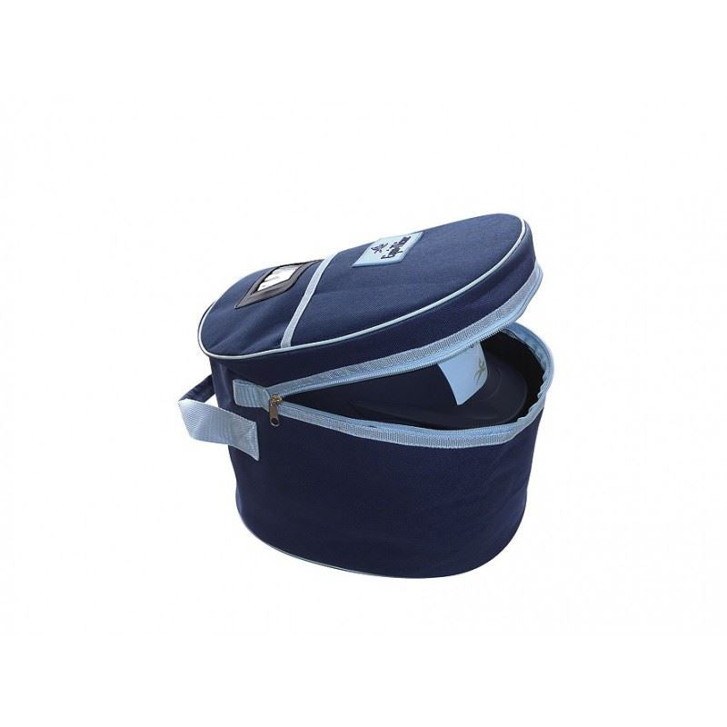 Equi-Theme Helmet Bag Navy and Light Blue