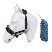 White Horse Equestrian Diamond Fleece Headcollar Grey