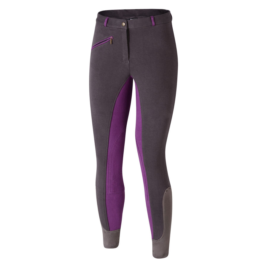 Bow & Arrow Day Breeches Charcoal/Purple