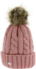 Equi-Theme Twisted Bobble Hat Pink