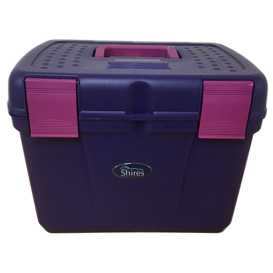 Shires Deluxe Grooming Box Puprle/Pink