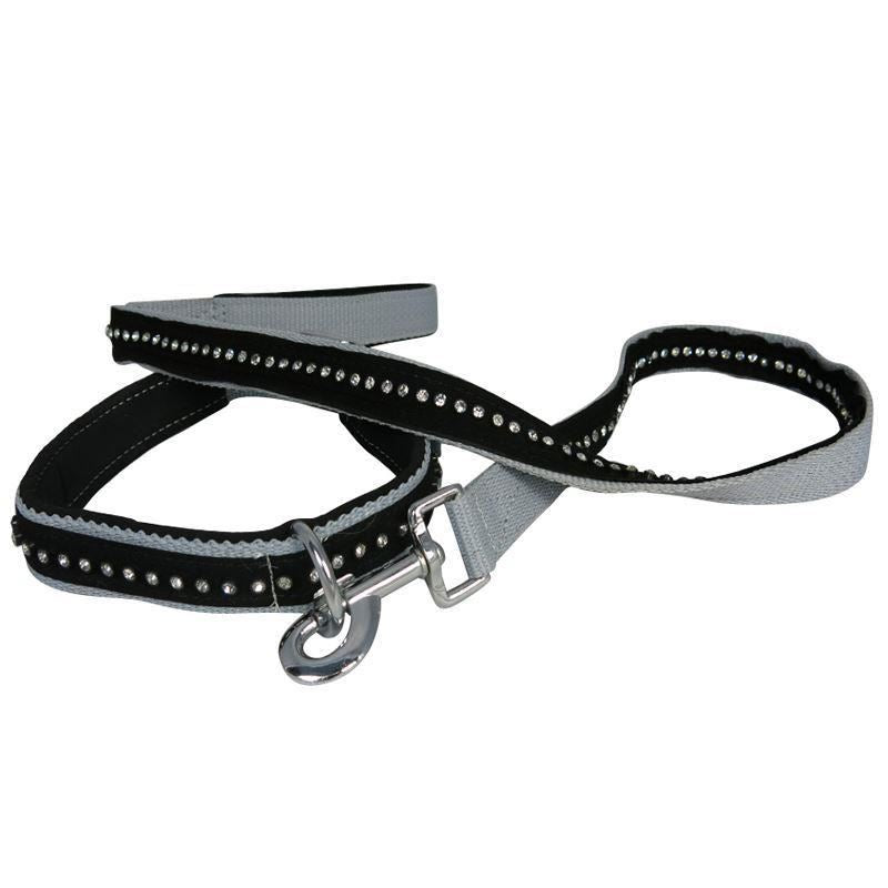 White Horse Equestrian Kalb Collar and Lead Set Grey