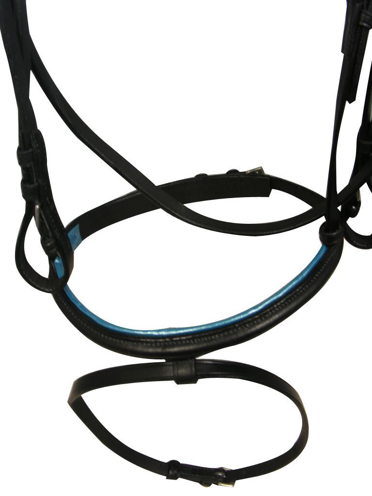 White Horse Equestrian Bridle and Reins Blue