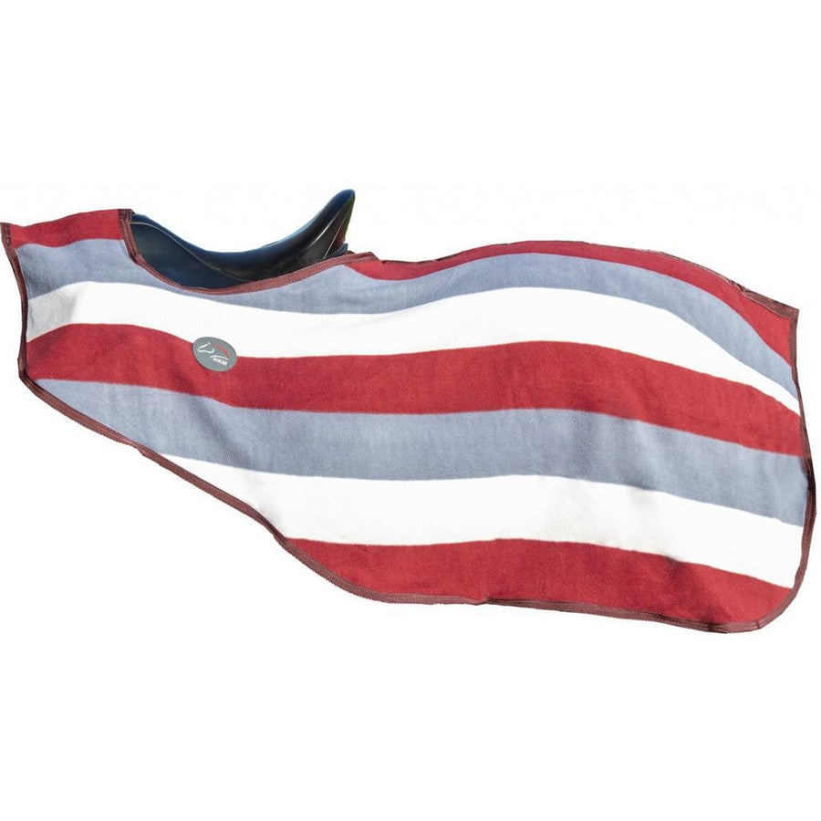 HKM Exercise Sheet Fashion Stripes Blankets Indigo/Off White/Wine Red