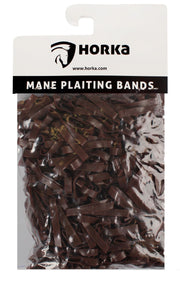 Horka Mane 'Plaiting Bands' Grooming Accessories Brown