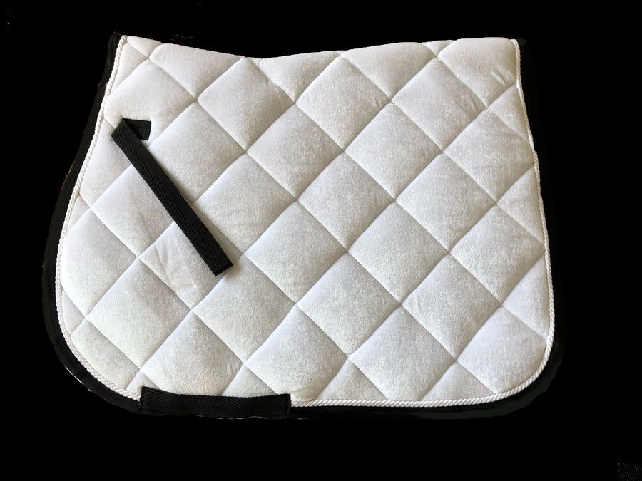 White Horse Equestrian Soft Touch Saddle Pad  White