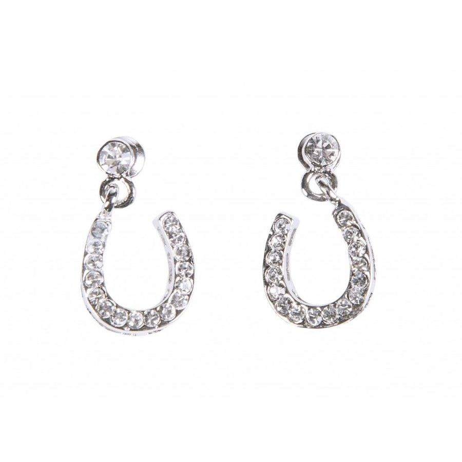 HKM 4665 Horseshoe Necklace and Earrings White