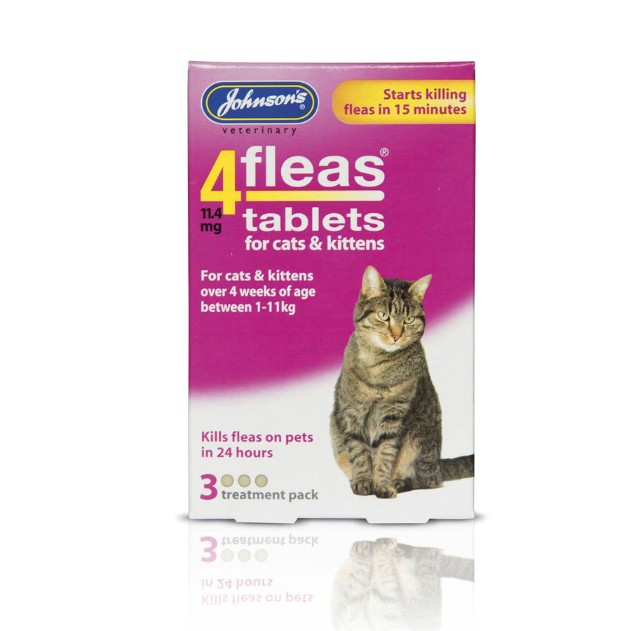 Johnson's Veterinary 4Fleas Tablets for Cats & Kittens - 3 Tablets