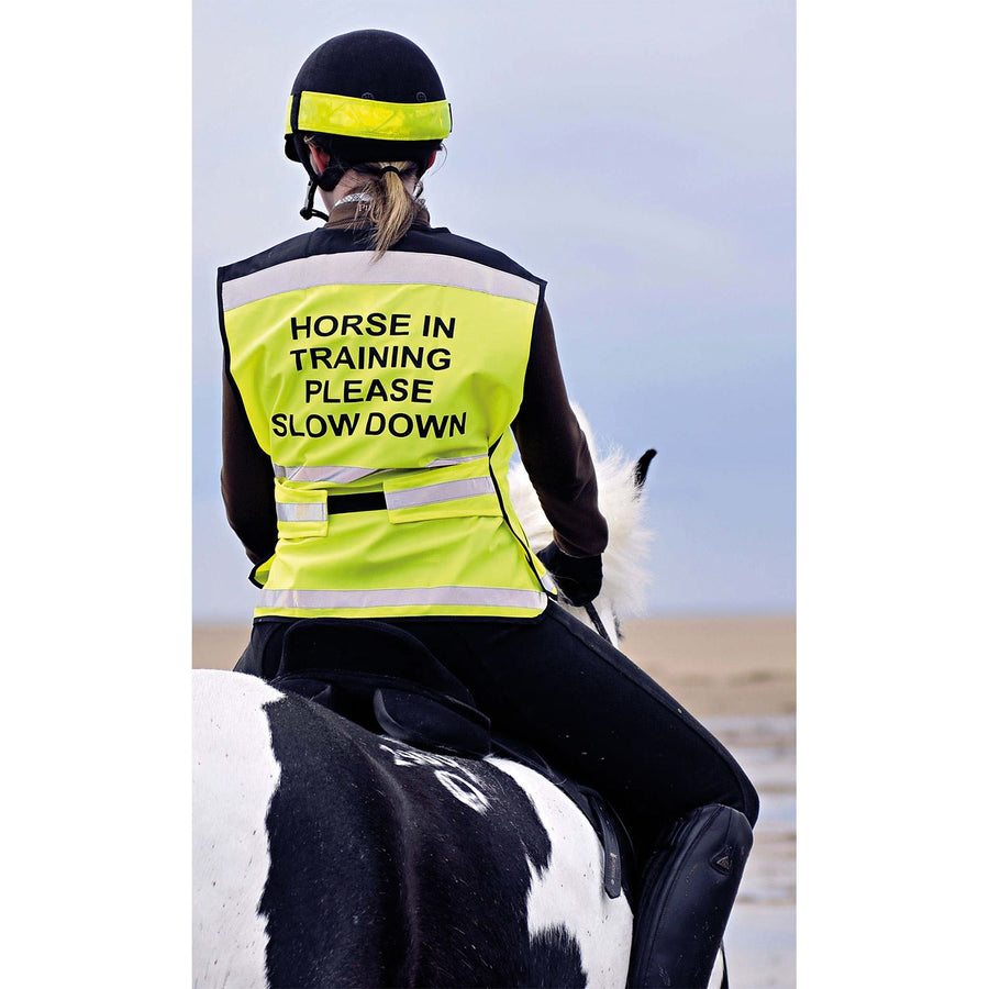 Equisafety Air Waistcoat Horse in Training Please Slow Down