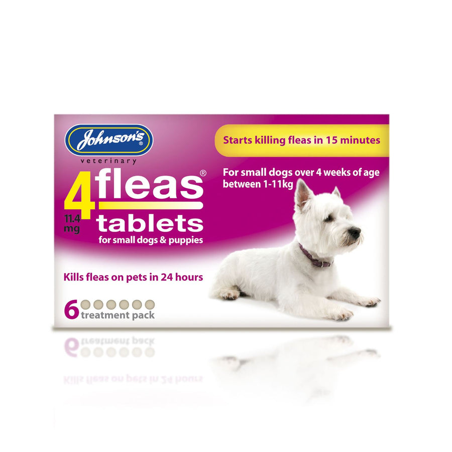 Johnson's Veterinary 4Fleas Tablets for Puppies & Small Dogs - 6 Tablets