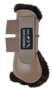 HKM Protection Boots Teddy Front Caramel and Dark Brown