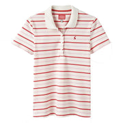 Joules Pippa Ladies Polo Shirt Pink Multi Stripe