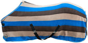Hkm Cooler Blanket Colour Stripes With Crossstrap Blankets Blue Beige Dark Brown