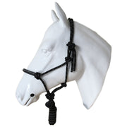 White Horse Equestrian Rachel Nylon Rope Halter Set Black/Grey