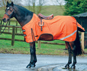 Boston Pony Horse Ride On Waterproof Hi Viz Safety Reflective Exercise Sheet Rug Orange