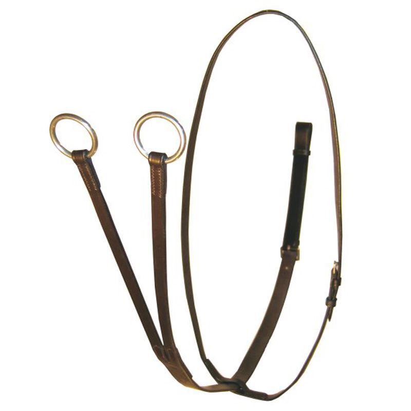 White Horse Equestrian Apna Leather Martingale Brown