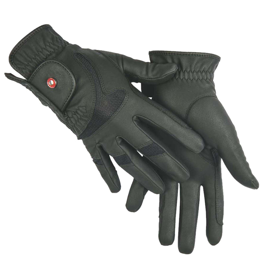 HKM Pro Team Professional Air Mesh Riding Gloves Black