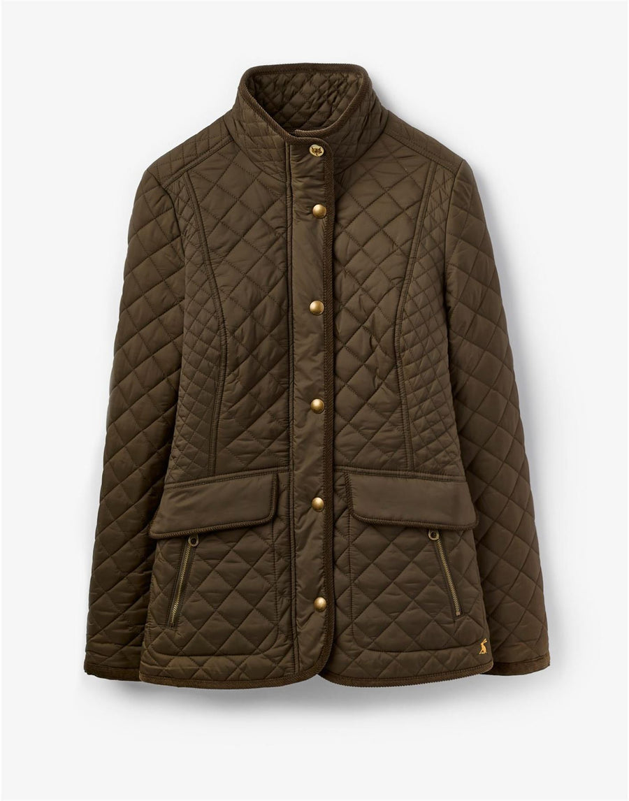 Joules Newdale Quilted Coat Wild Mushroom