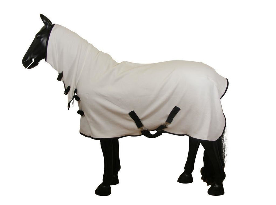 Best On Horse Full Neck Fleece Rug White