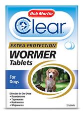 Bob Martin Clear 3-in-1 Wormer Tablets for Dogs