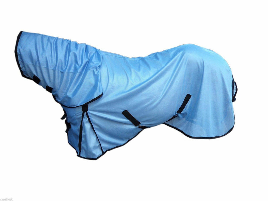 White Horse Equestrian Oracle Fly Sheet Sky Blue