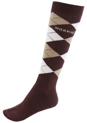 Horka Socks Check Brown/Beige