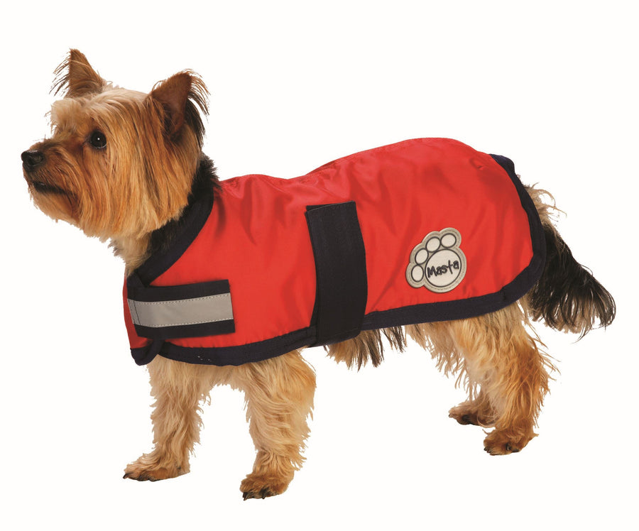 DOG11 Masta Waterproof Nylon Dog Coat Red