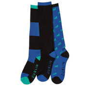 Dublin Pack of 3 Socks Blue Stripe 36-41
