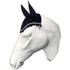 White Horse Equestrian Ear Bonnet Navy/White