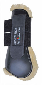 HKM Protection Boots Teddy Front Black and Nature