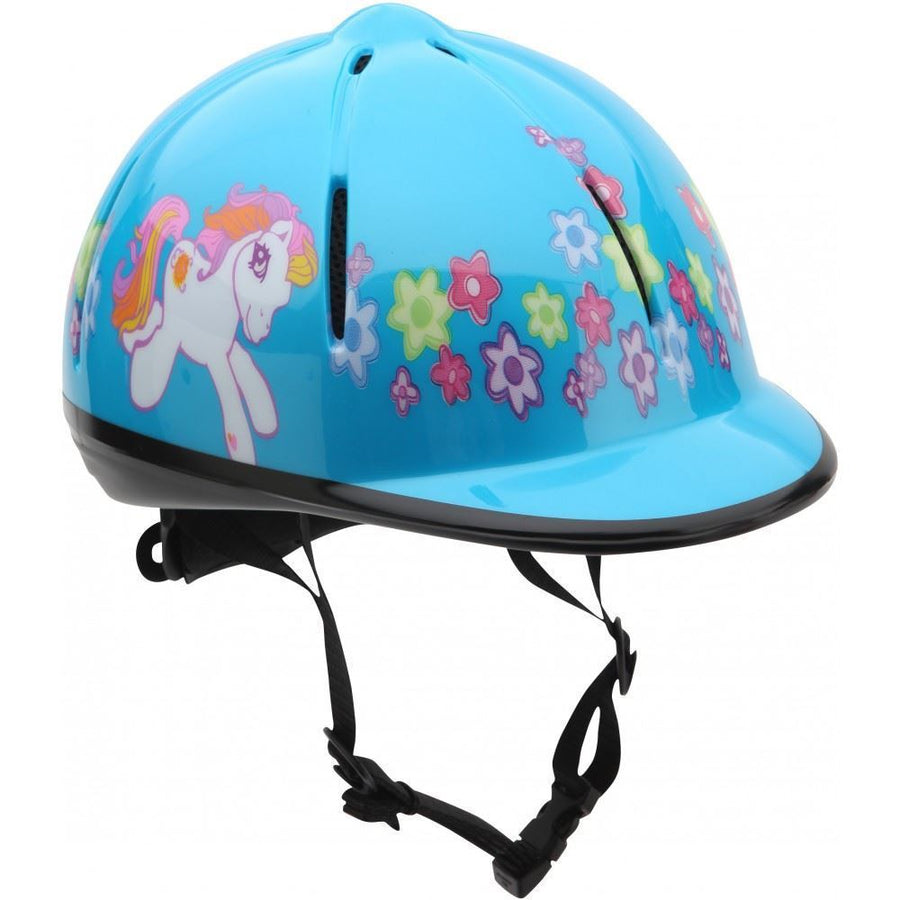 Red Horse Rider Safety Helmet Blue