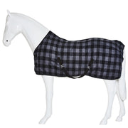 Best On Horse Checkered Standard Neck Fleece Black Check