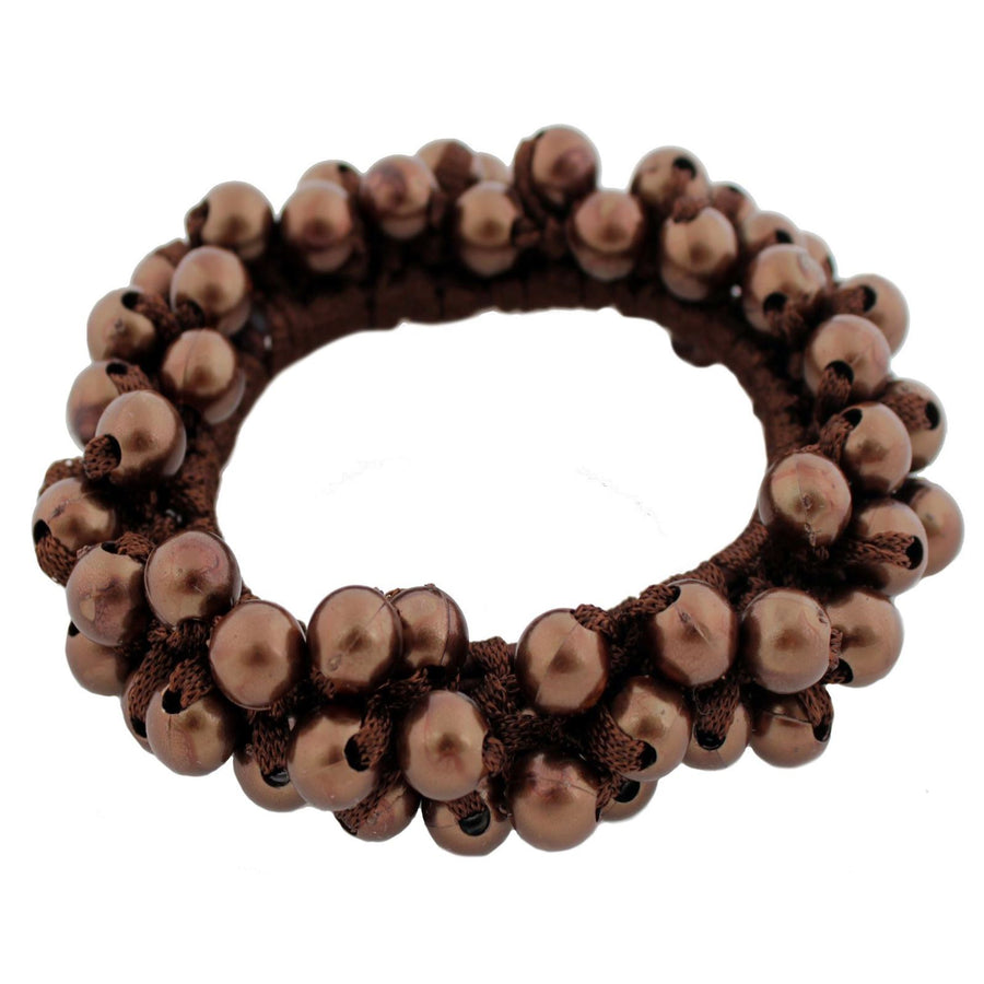 Horka Hair Bow Pearl Competition Accessories Brown