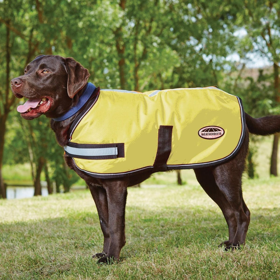 Weatherbeeta Reflective Parka 300D Dog Coat Yellow
