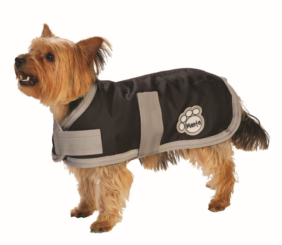 DOG11 Masta Waterproof Nylon Dog Coat Black