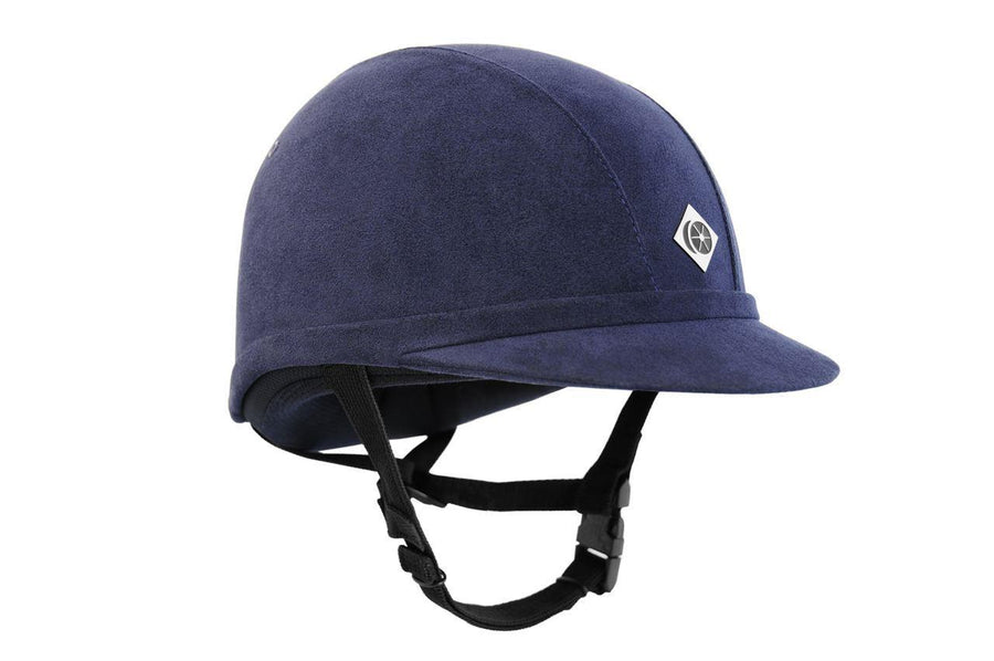 Charles Owen 'YR8' Micro Suede Helmet Midnight Blue